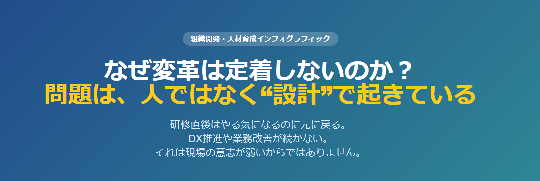 なぜ変革は定着しないのか？